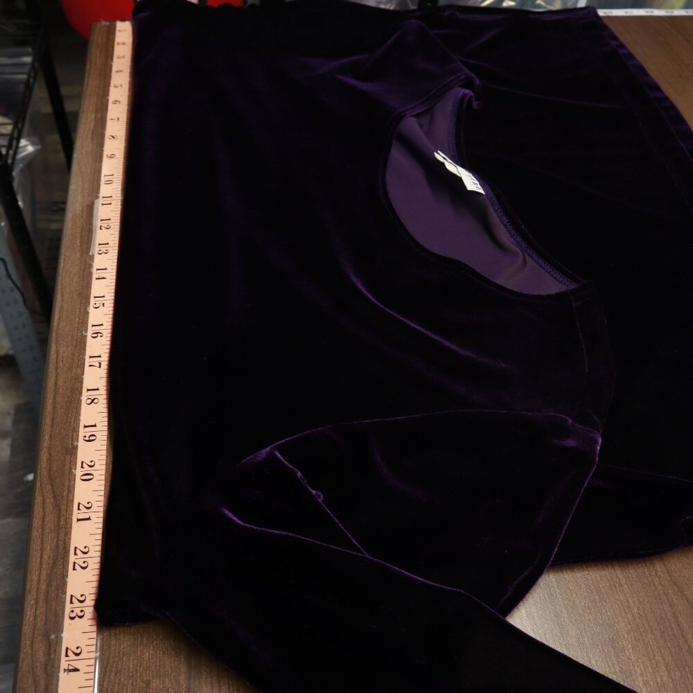 Solitaire Velvet Tee Womens XL Purple‎ Gypsy Goth Witchy Alt Whimsigoth Grunge - Picture 8 of 12